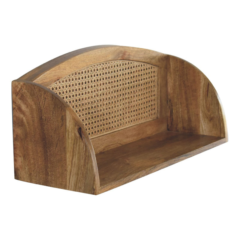 Aricely Trapezoid Mango Solid Wood Floating Shelf