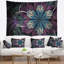 Tapisserie florale florale mauve arrondie-28487633