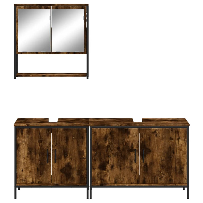 Adannaya Bathroom Furniture Suite, Smoked Oak