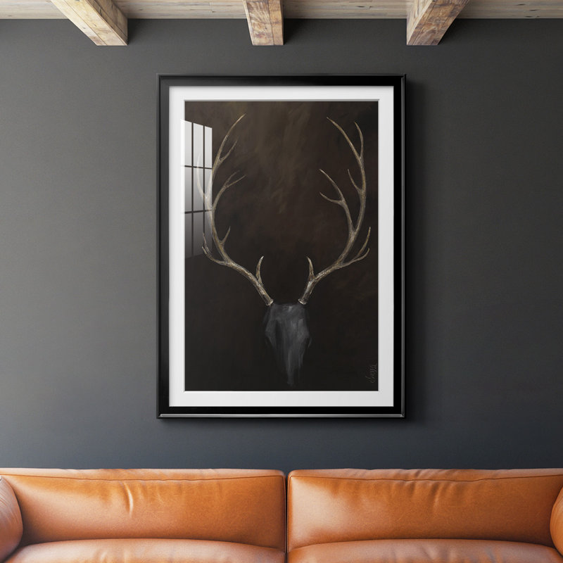 Buck, reproduction encadrée de qualité supérieure - prête à être accrochée, H 36,5 po x l 26,5 po, Noir