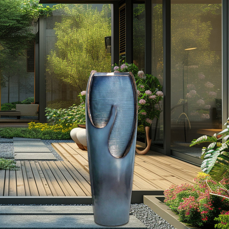 Tripolia Handcrafted Urn Fountain with Lights