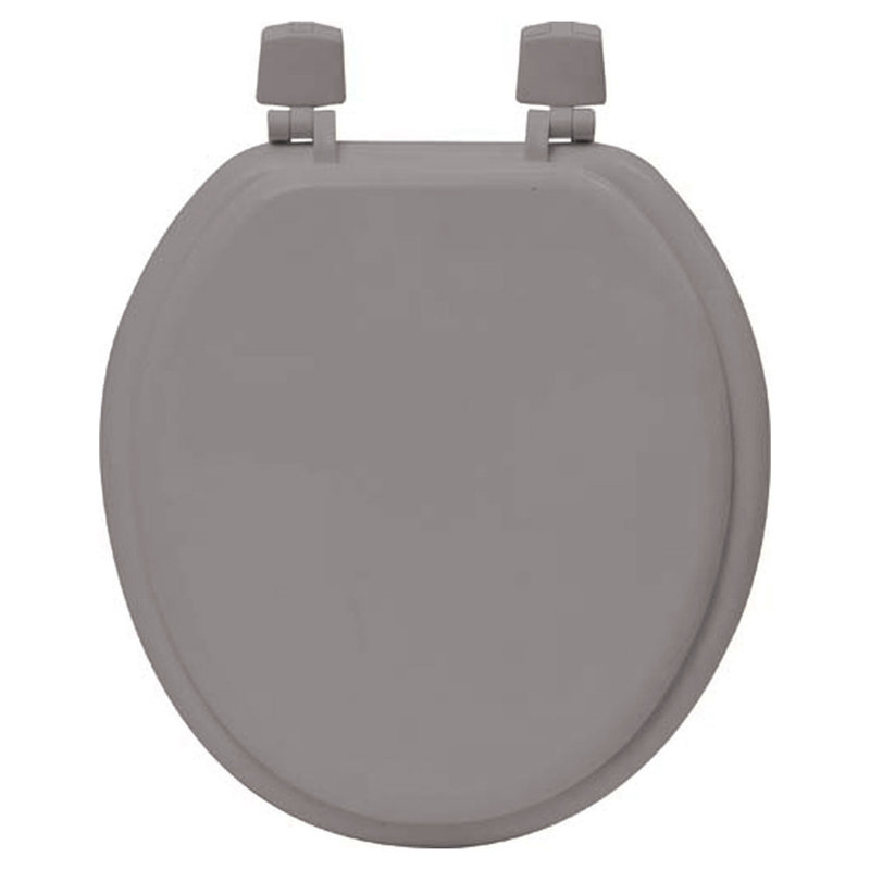 Round Molded Wood Toilet Seat 17 Inches, Taupe