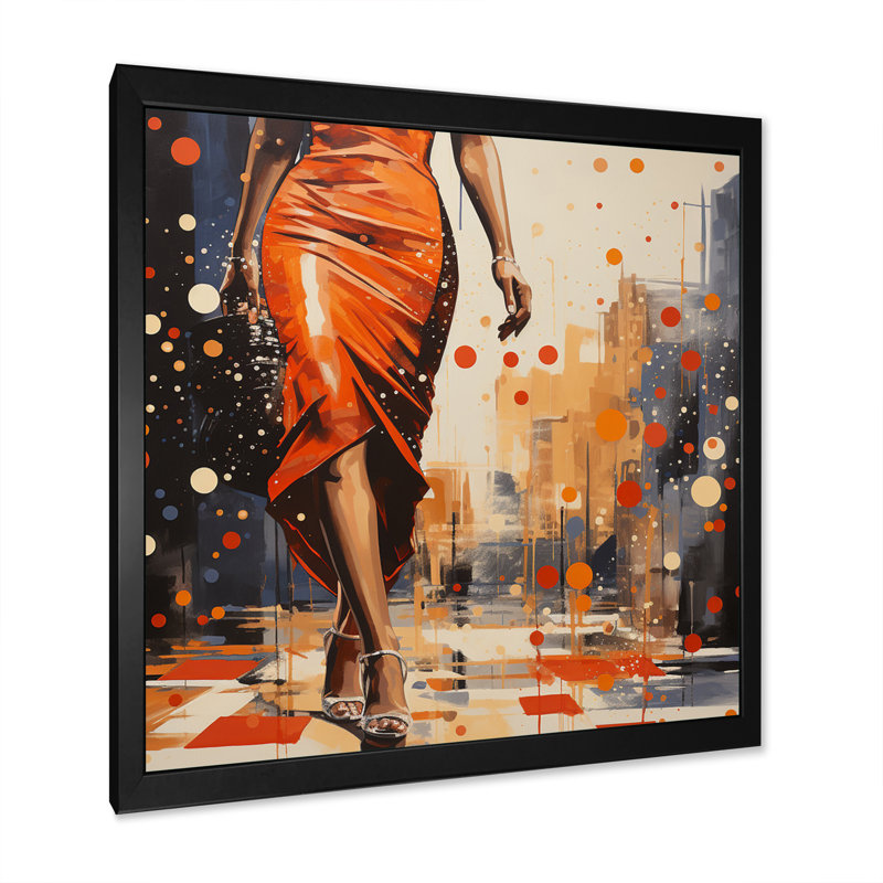 Fashion Step into Style I - Imprimé, Cadre simple noir, H 30 po x l 30 po x P 1 po