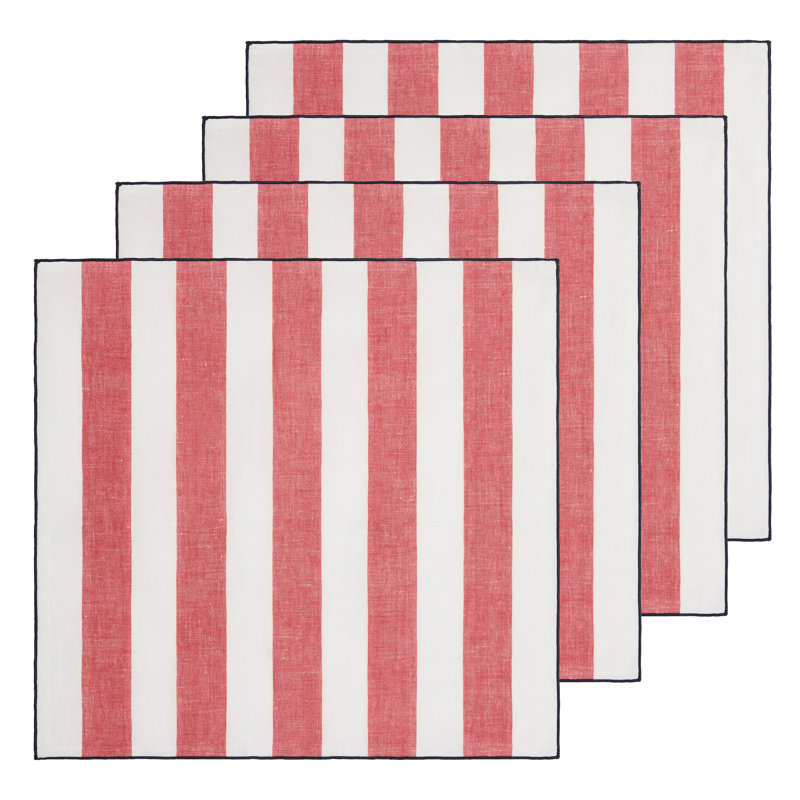 Serviettes Ammadas, Bleu marine, rouge
