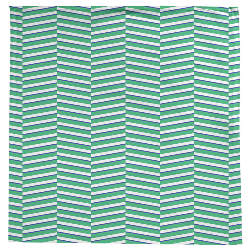 Rayures fracturées Nappe, Vert / bleu marine