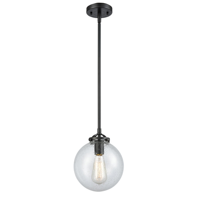 Luminaire suspendu sphère 1 lumière Zarmayr, Ampoule non incluse, Grainé, Bronze huilé