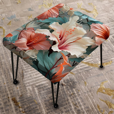 Paradise Mirage Tropical Pattern - Tropical Rectangle Ottoman