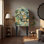 Armoire de rangement murale en bois massif American
