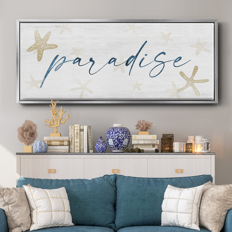Paradise- Framed Canvas, 24" H x 60" W