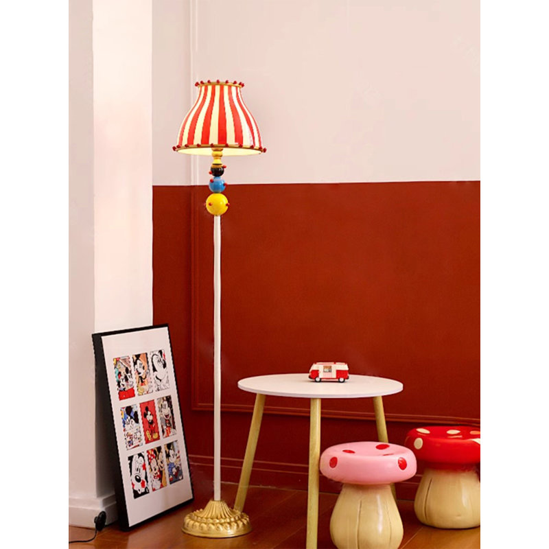 Minimalist Modern Wrought Iron & Glass Floor Lamp