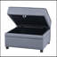 Élégant repose-pieds rectangulaire gris avec rangement pour une décoration polyvalente et élégante