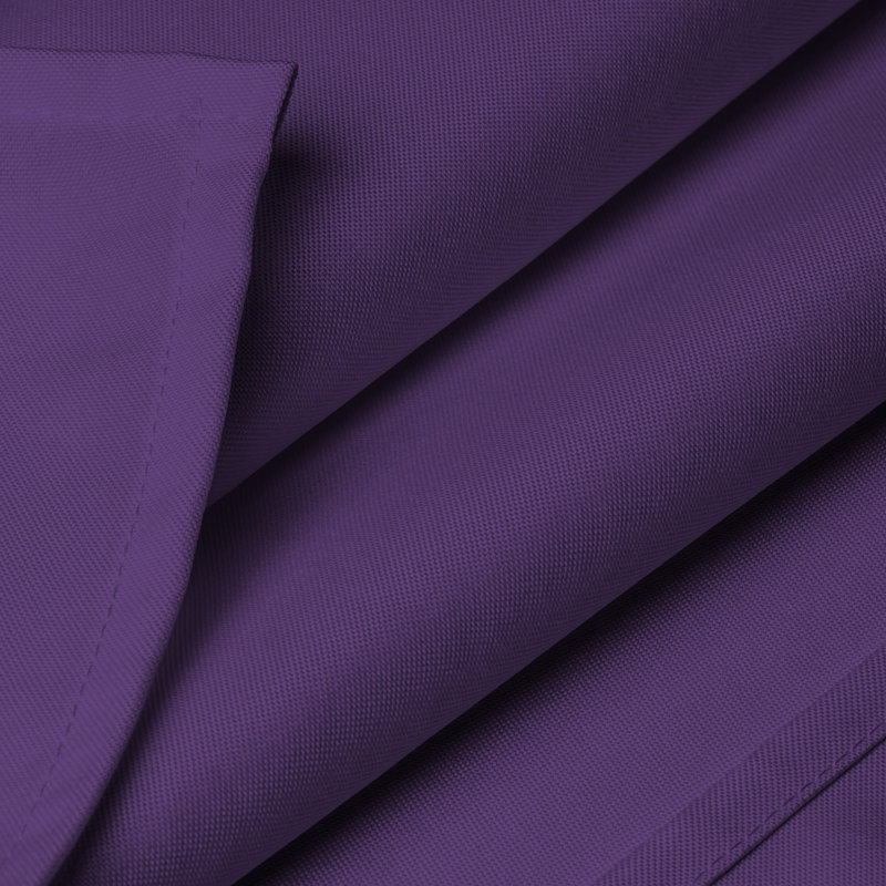  Solid Color Polyester Fitted Rectangular Tablecloth, 96" L x 30" W, Purple
