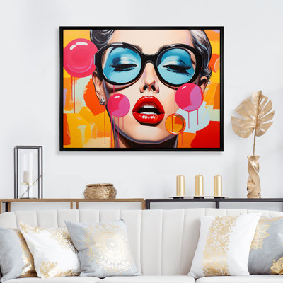 Pop Art Bubble Retro Portrait II - Pop Art Wall Art