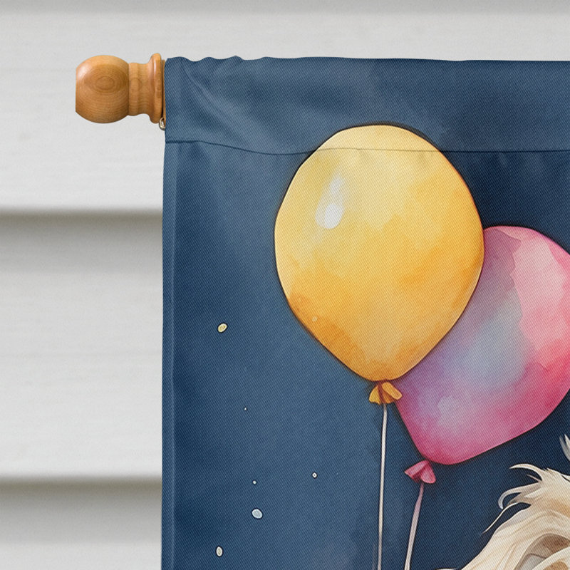 Drapeau «Happy Birthday House», Coton de Tuléar