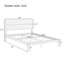 Grand lit plateforme Mid-Century moderne en bois de bambou de 12 pouces avec support en métal à lattes de bois, aucun sommier requis, assemblage facile-133517082