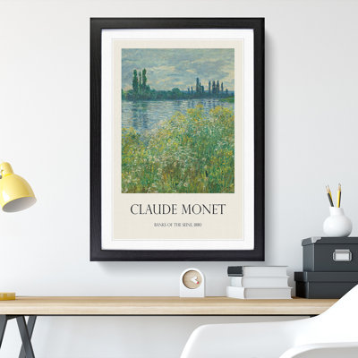 Banks of the Seine by Claude Monet - Picture Frame Graphic Art