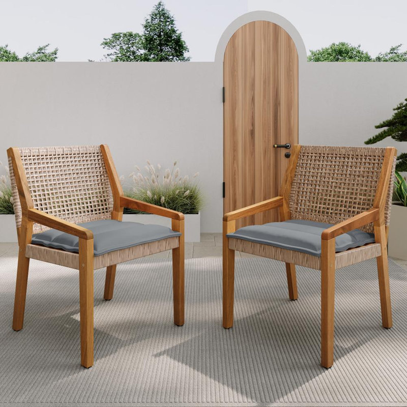 Ensemble de 2 chaises d'extérieur modernes
