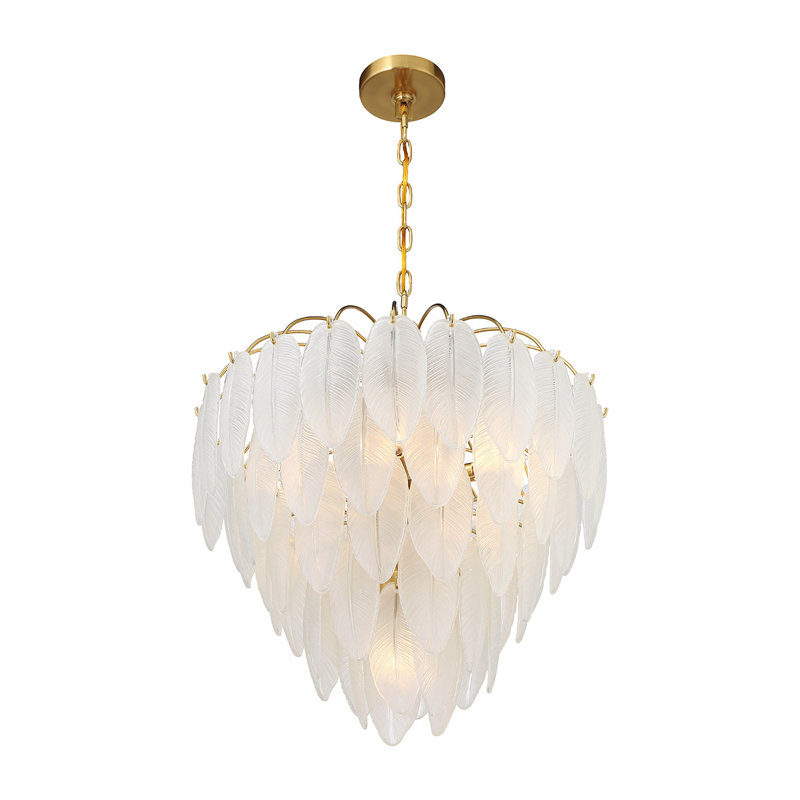 Boa 9-Light Chandelier in Warm Brass by Breegan Jane, 6 Lights