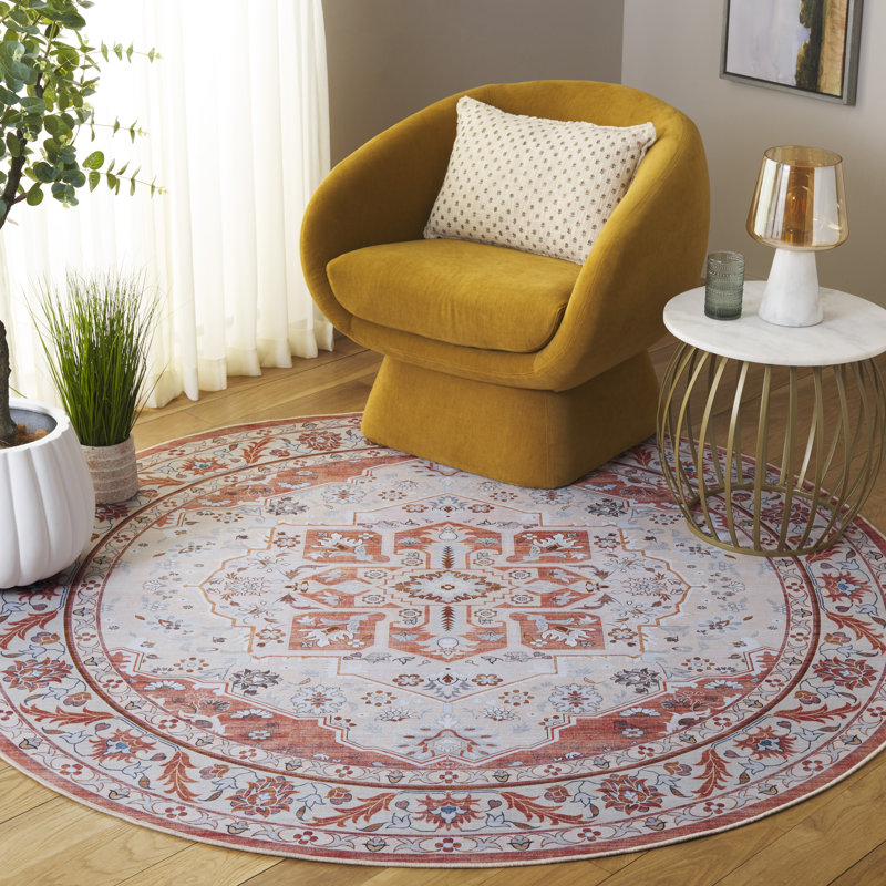 Tapis oriental lavable à la machine Fidler 118 M / W S / R Performance, Rond 6 pi
