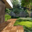 Ensemble de 10 tuiles de terrasse en bois massif pin pin camphre 12 "x 12" pour porche