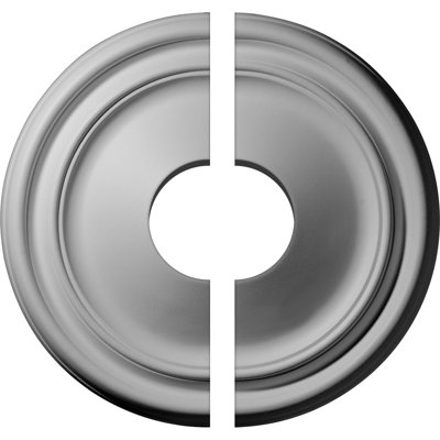 Endurathane Reece Ceiling Medallion, 12"OD x 3 1/2"ID x 1 3/4"P (Fits Canopies up to 3 1/2"), Two Piece, Factory Primed