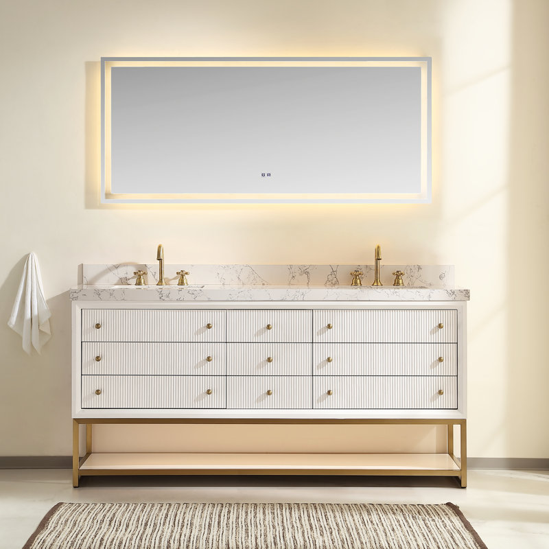 Armoire de salle de bain à une pièce, Blanc