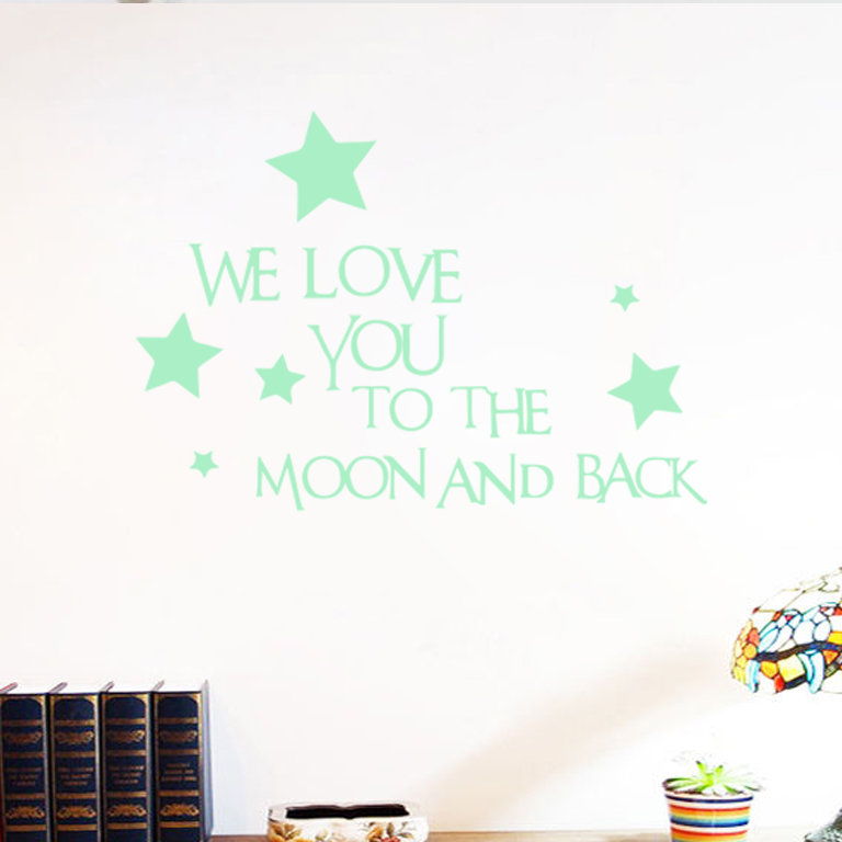 Décalcomanie murale étoiles à lettres