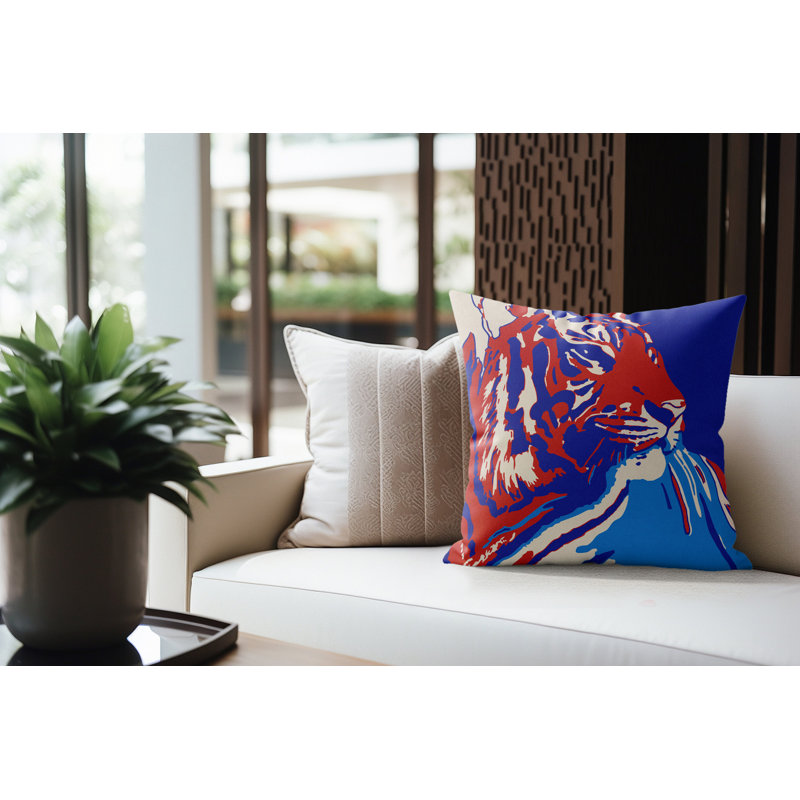 Coussin d'intérieur Leon, Flamme patriote, 18 x 18