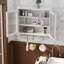 Armoire murale avec trois niveaux de rangement et porte-serviettes