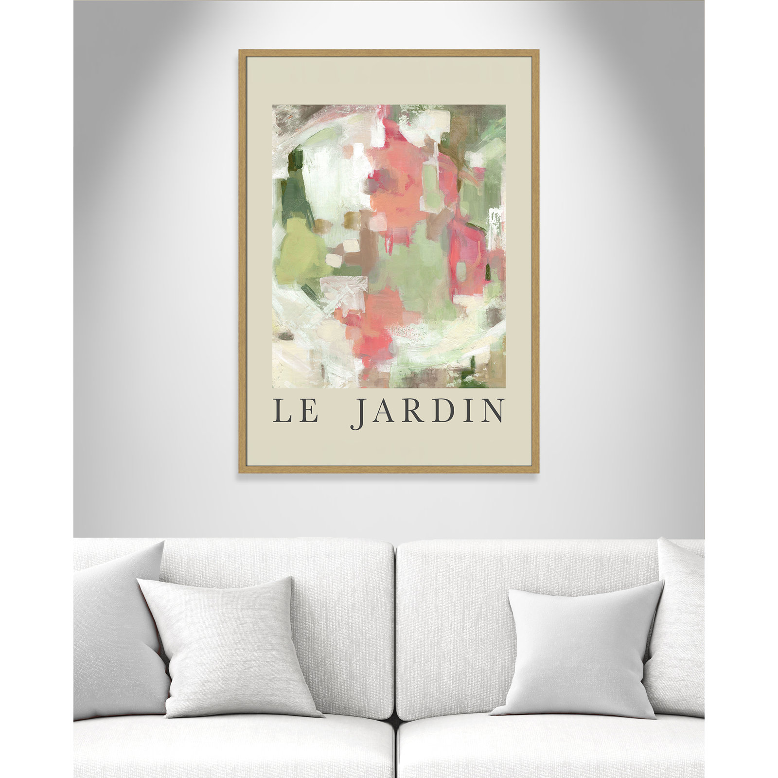 Riya "Le Jardin" Print by Carol Robinson, Natural Single Picture Frame, No, 41.5" H x 29.5" W x 0.75" D