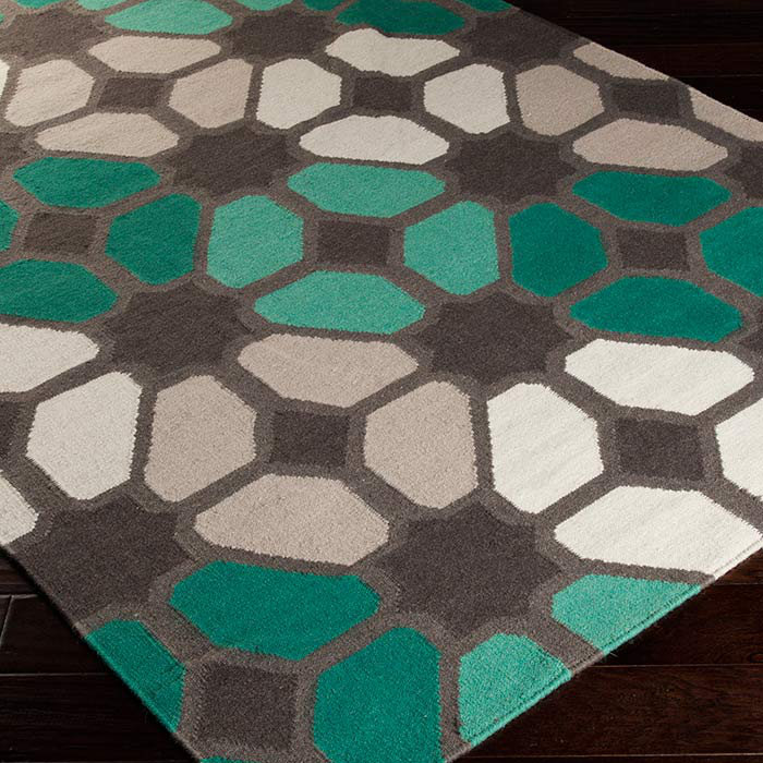 Araliya Flatweave Wool Geometric Indoor Rug, Rectangle 8' x 11'