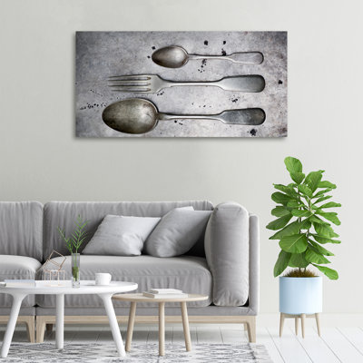 Cutlery - No Frame Print on Canvas
