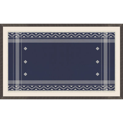 Round Top Textile 1 Framed Graphic Art Canvas