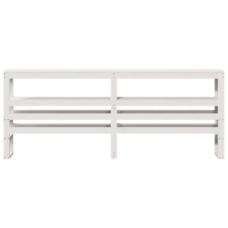 Solid Wood Headboard, White, Super King (6')