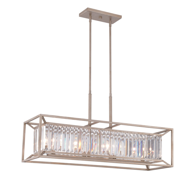 Syracuse 4 - Light Kitchen Island Pendant, Aged Platinum
