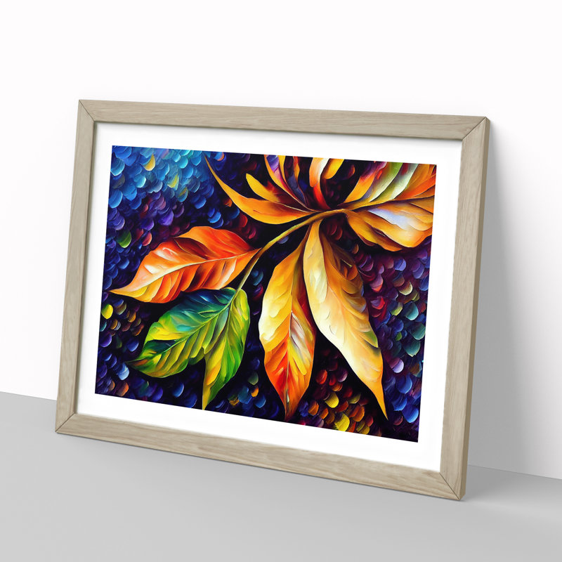Glimmering Leaf Vol.4 - Framed Print, 46cm H x 64cm W x 2cm D, Oak