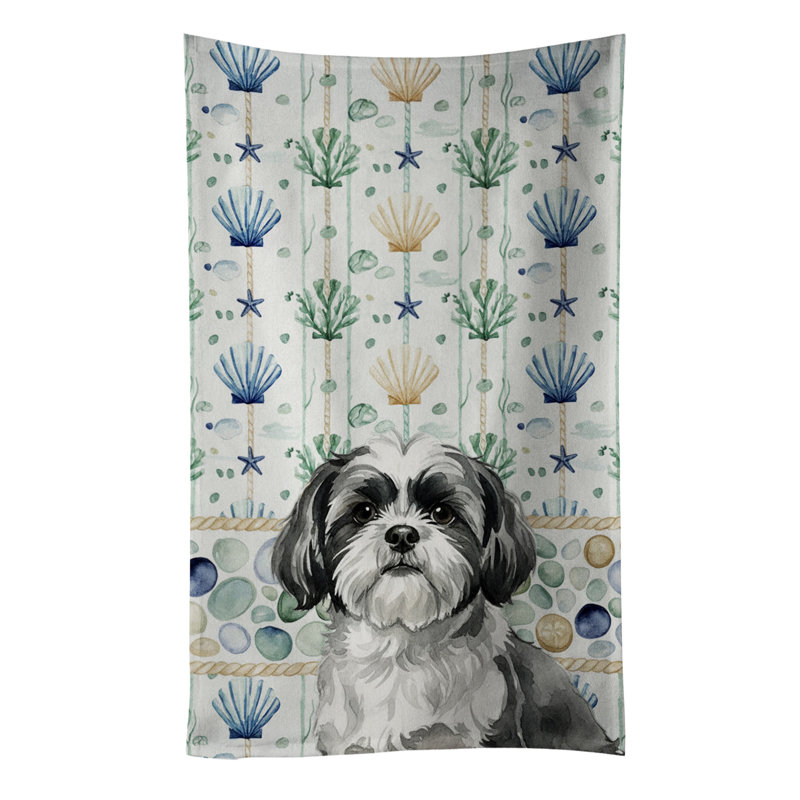 Torchon noir et blanc Shih Tzu, Black and White Shih Tzu