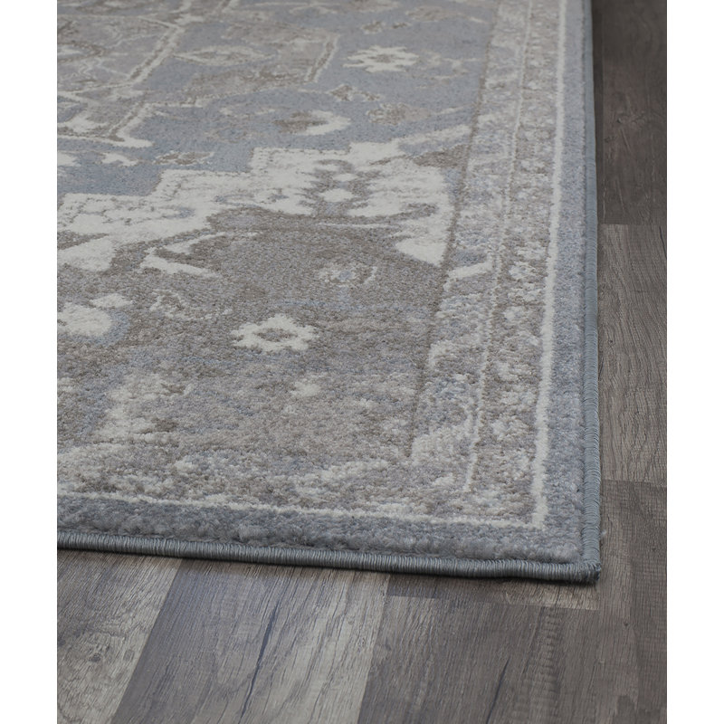Meier Gray Area Rug, Rectangle 5' x 7'