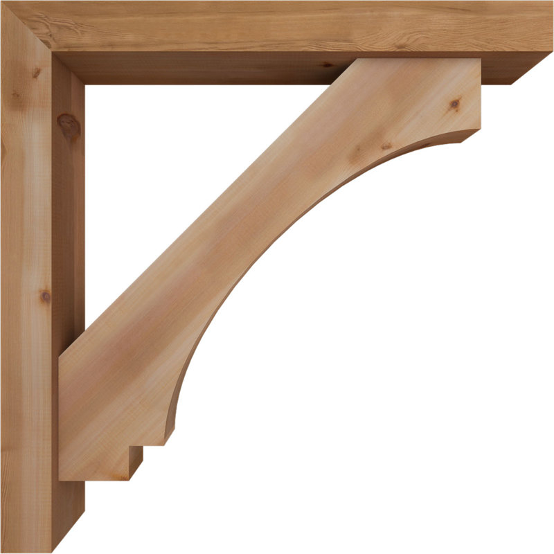 Support de bloc impérial avec entretoise décalée, 38 x 38, Cèdre rouge occidental de l 5 1/2 po (lisse)