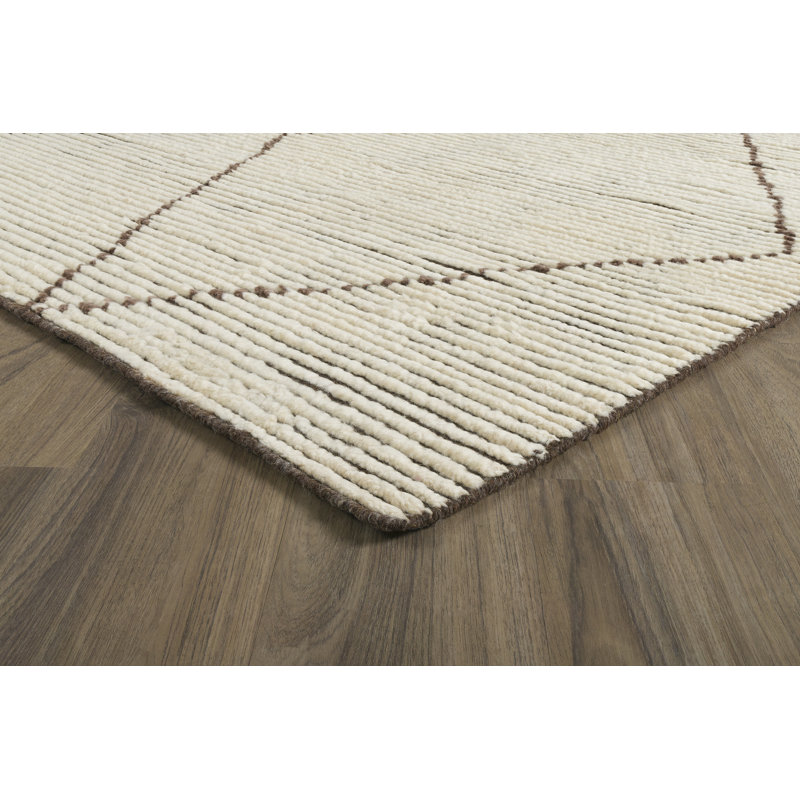 Baha - White/Brown, Rectangle 10' x 14'