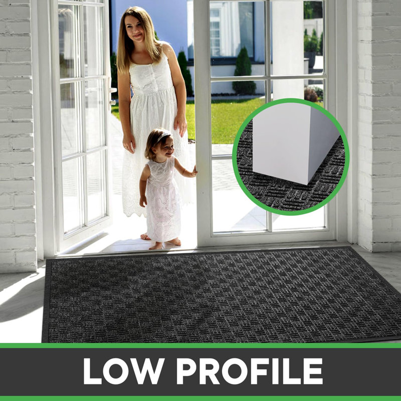 Tapis de porte avant, tapis de bienvenue robuste et durable pour l'extérieur intérieur, tapis de porte super absorbant et imperméable