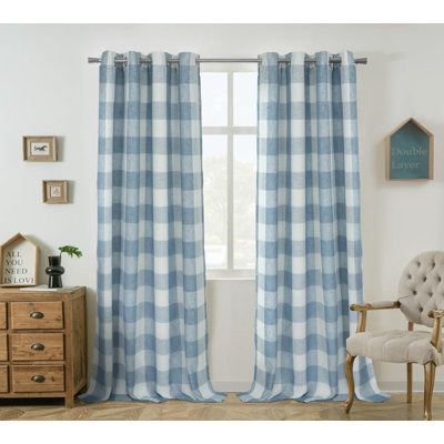 Adamantini Plaid Blackout Thermal Grommet Curtain Panels