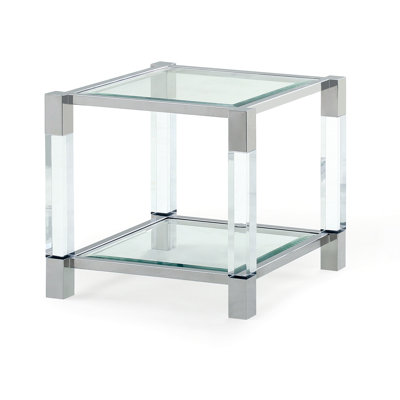 Canaan Glass Top End Table