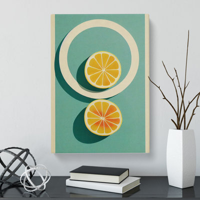 Lemon Fruit Deco - Wrapped Canvas