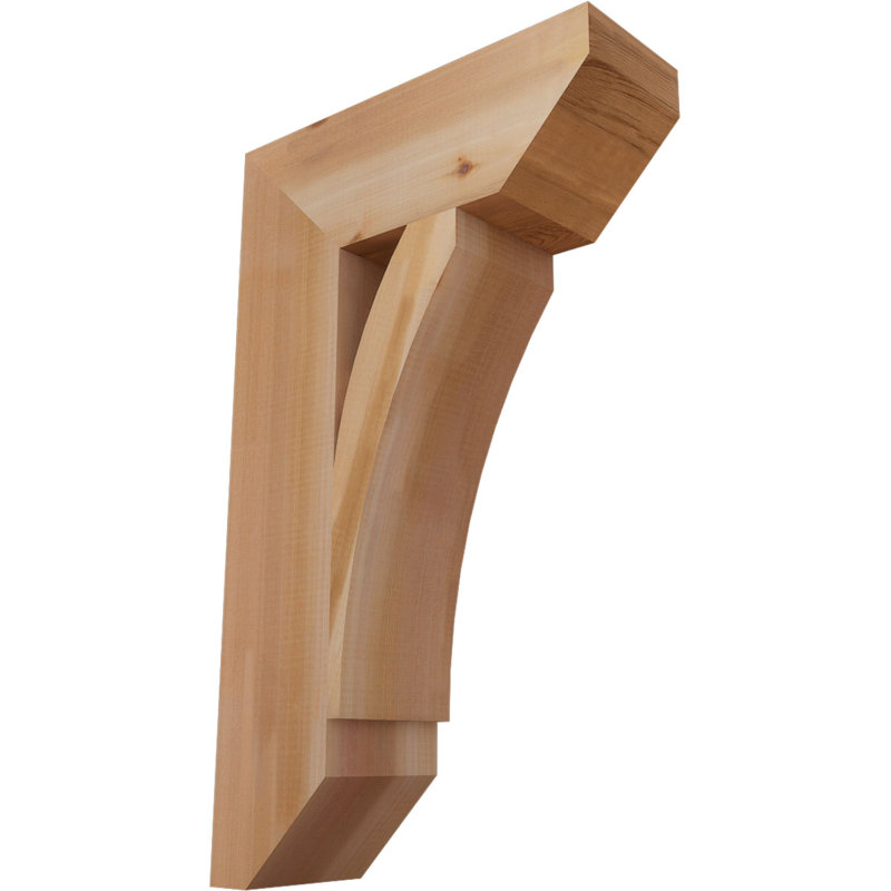Support en bois / corbeau, Cèdre rouge, H 30 po x l 5,5 po x P 18 po