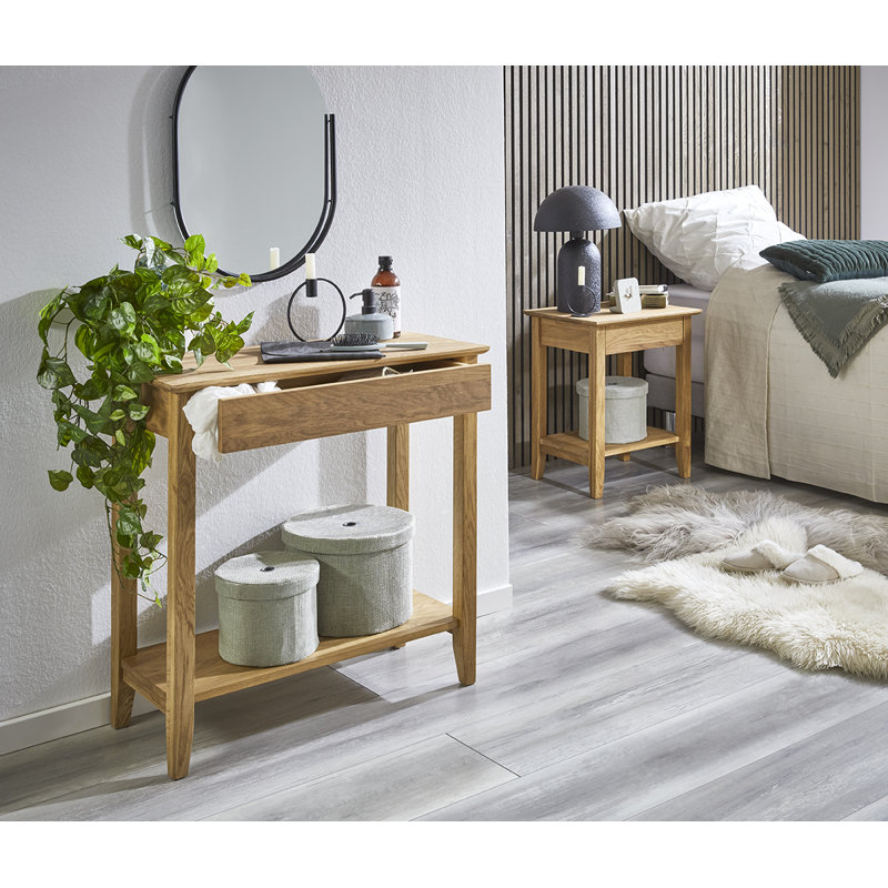 Giada Solid Wood Console Table, 75cm H x 75cm W x 27cm D