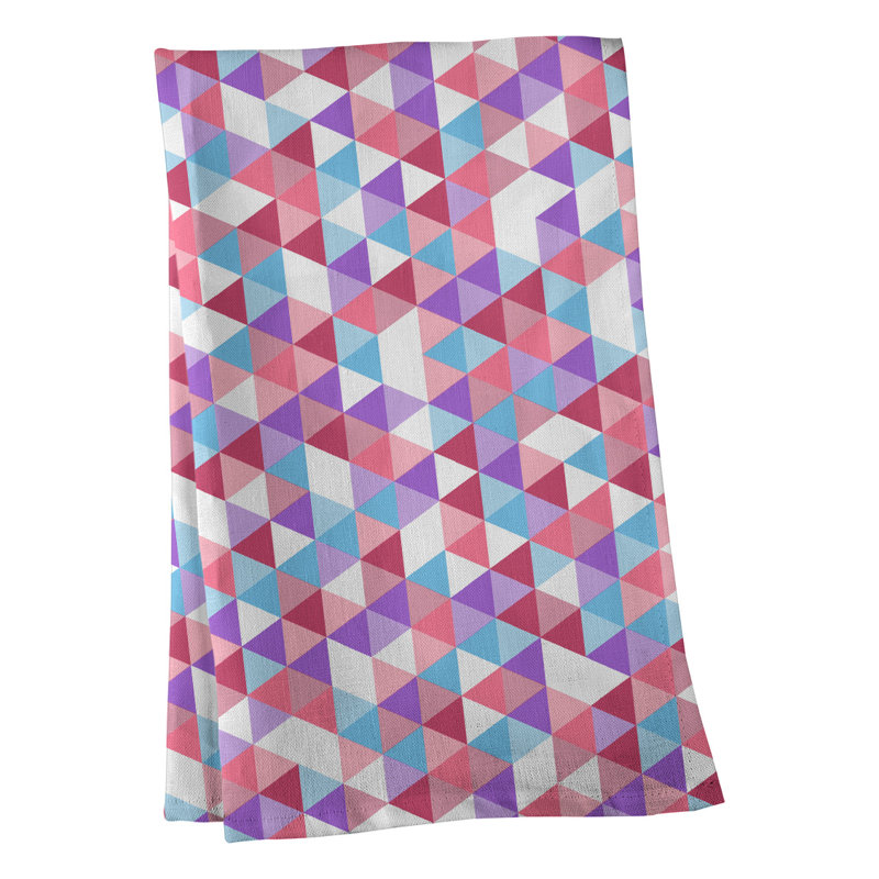 Mcguinness Tea Towel Kitchen Towel, Cotton Twill, Purple/Light Red