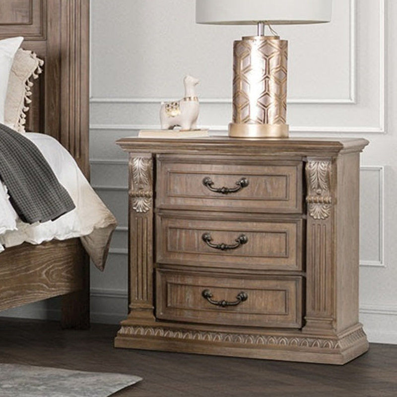 Table de chevet de style traditionnel luxueux