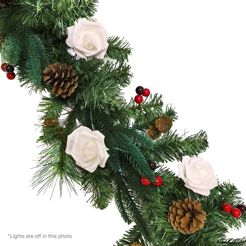 7' Pre-Lit Garland with 10 Clear Lights