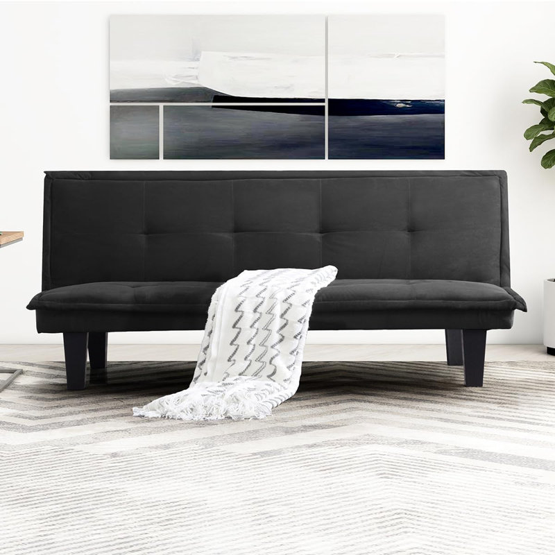 Twin 63.8'' Upholstered Convertible Sofa